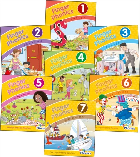 Finger phonics books - phonics, 1-7